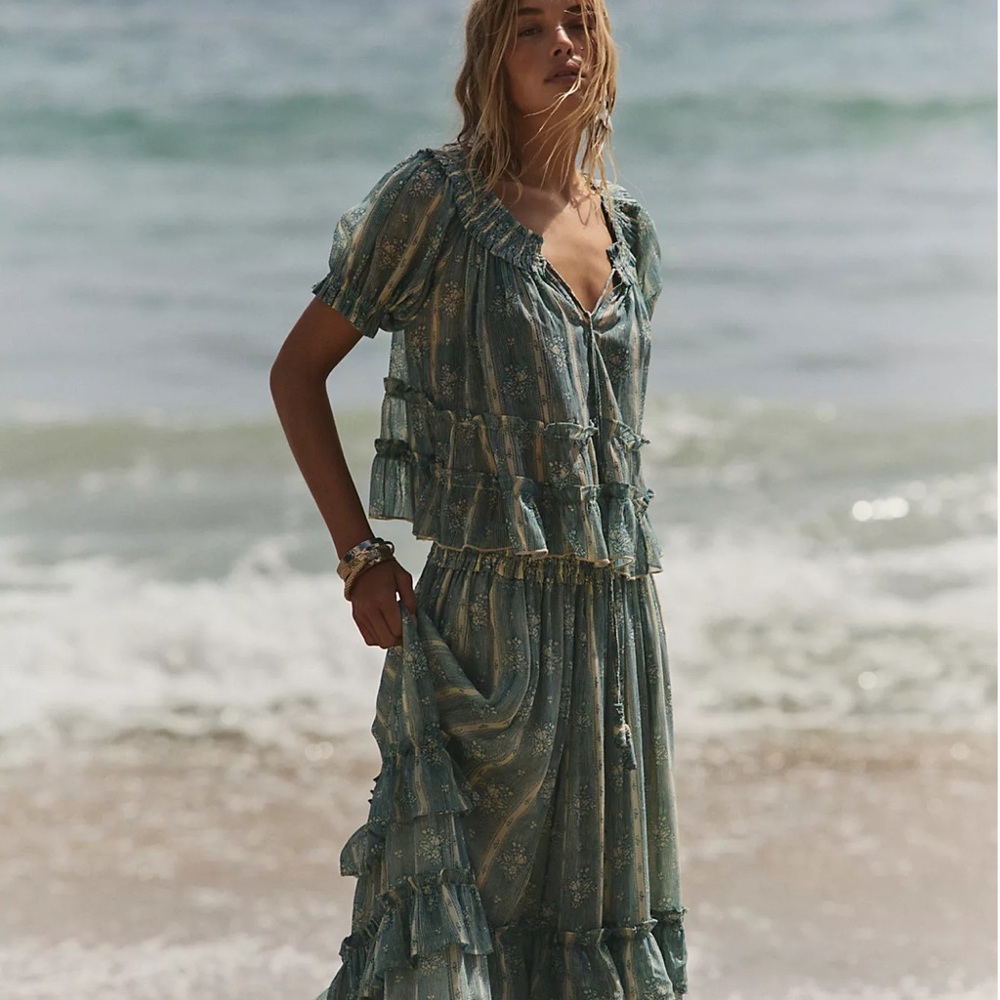 Free People Morning Mist Maxi Set